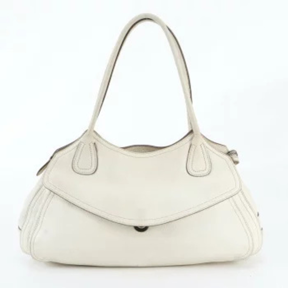 Prada Vitello Daino Shopping Leather Tote Bag White